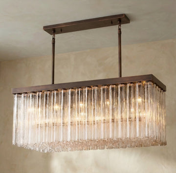 Inspired Cielo Style 54" Rectangular Chandelier – Bronze Finish