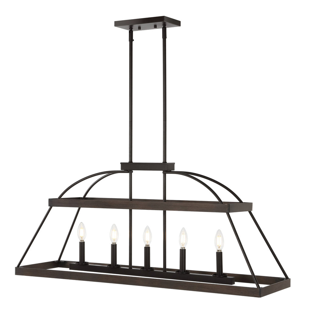 5-Light Dimmable Modern Linear Chandelier