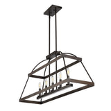 5-Light Dimmable Modern Linear Chandelier