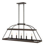 5-Light Dimmable Modern Linear Chandelier