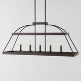 5-Light Dimmable Modern Linear Chandelier