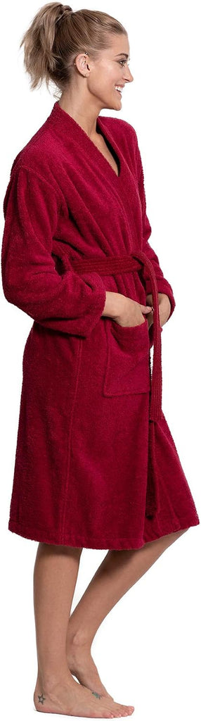 Soft & Absorbent Towel Robe, 100% Cotton Turkish Terry Cloth Kimono Bathrobes for Women