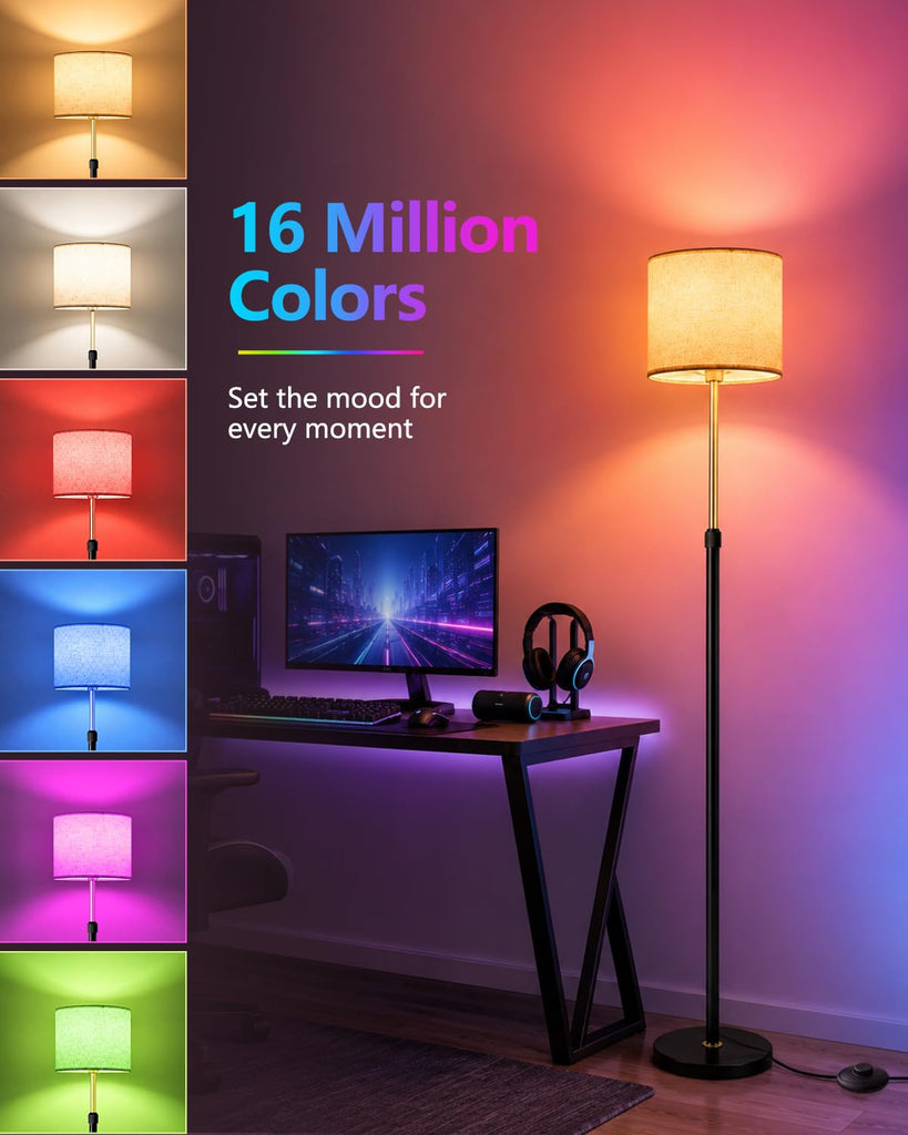 Smart RGBCW Floor Lamp, Alexa & Google Assistant