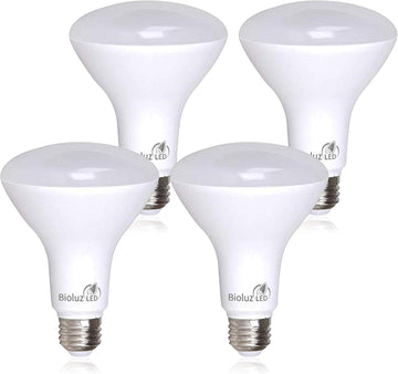 4 Pack BR30 LED Bulbs Indoor Flood Lights 90+ CRI 75W Equivalent uses 9.5W 5000K Daylight 850 Lumens E26 Base