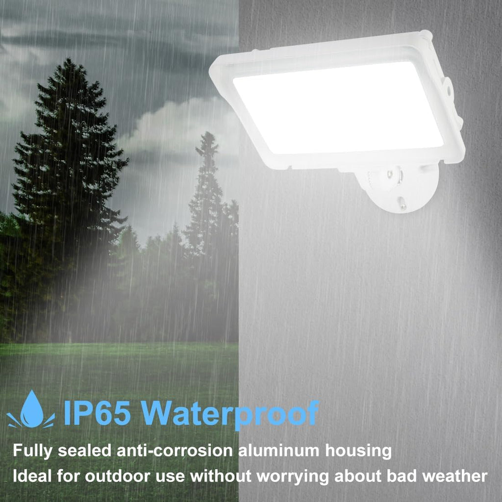 LED Flood Light Outdoor, Dusk-to-Dawn Photocell, 50W/40W/30W 3CCT | 3000K/4000K/5000K 6500LM, IP65 Waterproof