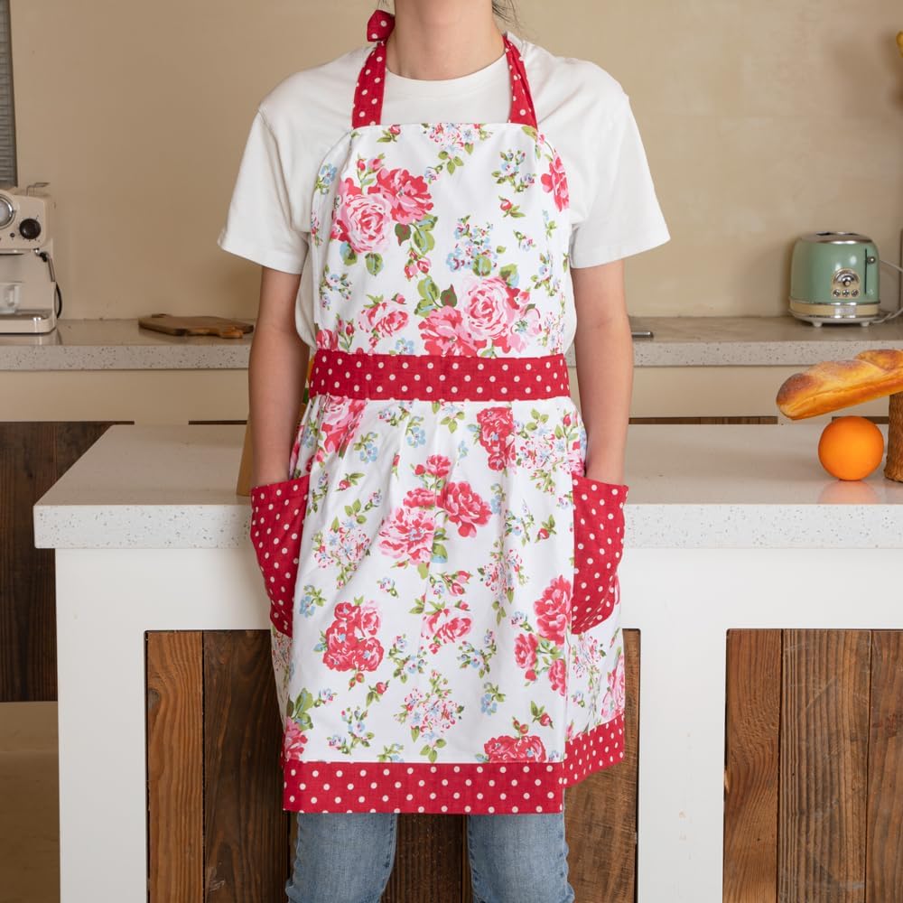 Cooking Aprons with Pockets for Mama and Me, Parent and Child Matching Aprons, Gifts for Thanksgiving, Christmas
