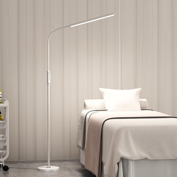 Bright LED Eye-Protecting Reading Floor Lamps with Touch and Remote Dimming 3000-6000k for Eyelash Manicure Craft