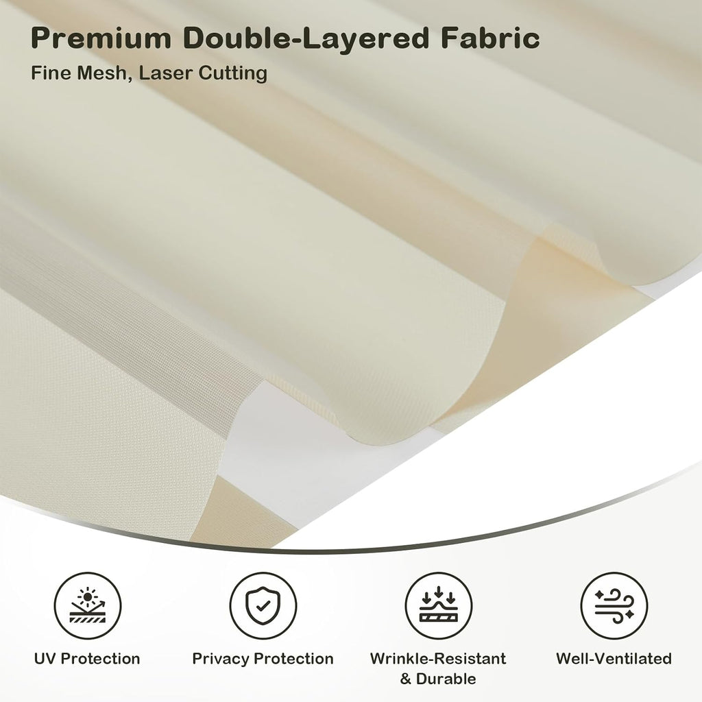 Cordless Zebra Blinds for Windows,Free-Stop Roller Zebra Shades,Light Filtering Blinds windows with Upgraded