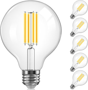 G25 LED Globe Light Bulbs for Vanity, 60W Equivalent Dimmable