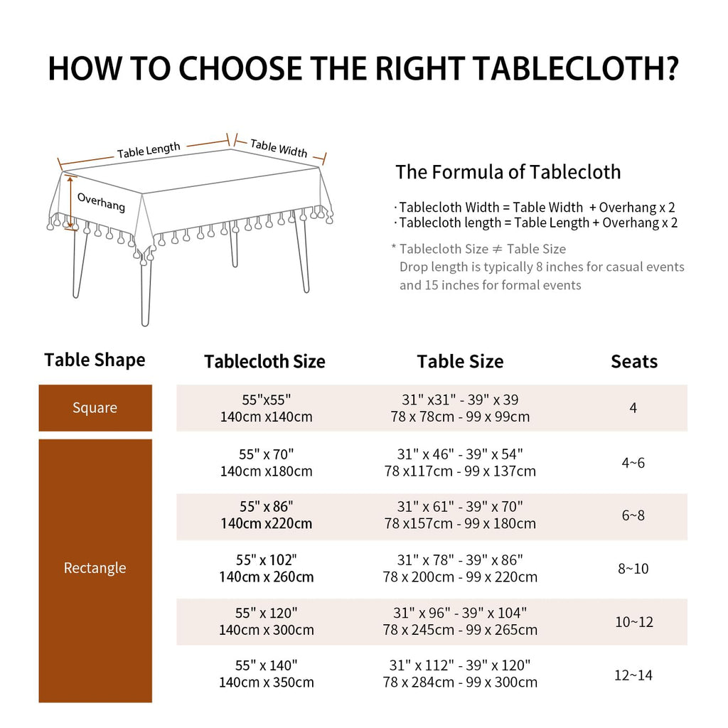 Tablecloths, Waterproof Table Cloth, Linens Wrinkle Free Anti-Fading, Rustic Table Cover Decoration Dinning Christmas
