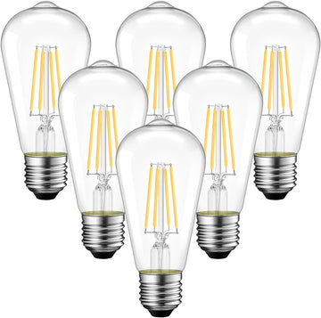 Vintage Edison LED Bulbs Dimmable, 60W Equivalent, 2700K Warm White