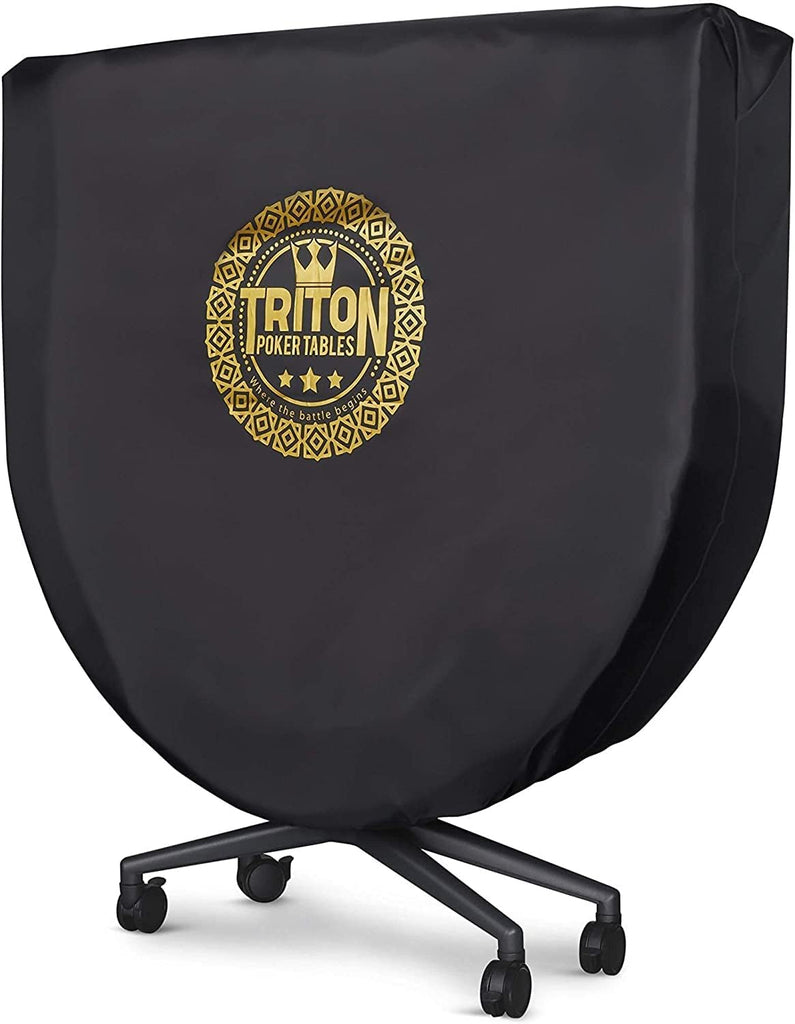 Triton Foldable Poker Table with 10 Chairs and an Additional Mat- Premium Soft-Padded Armrest, Individual Cup