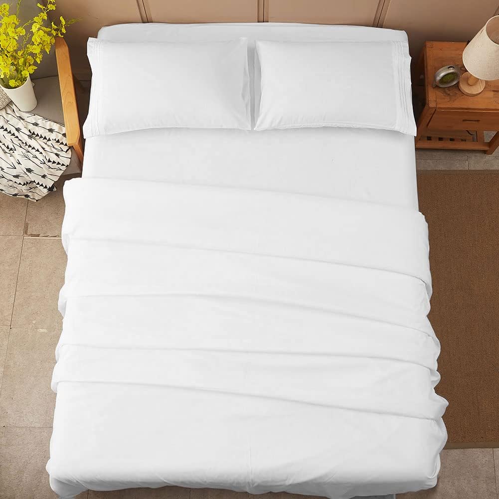 Bed Sheet Set Super Soft Microfiber 1800 Series Luxury Egyptian Sheets 16-Inch Deep Pocket Wrinkle and Hypoallergenic-4 Piece