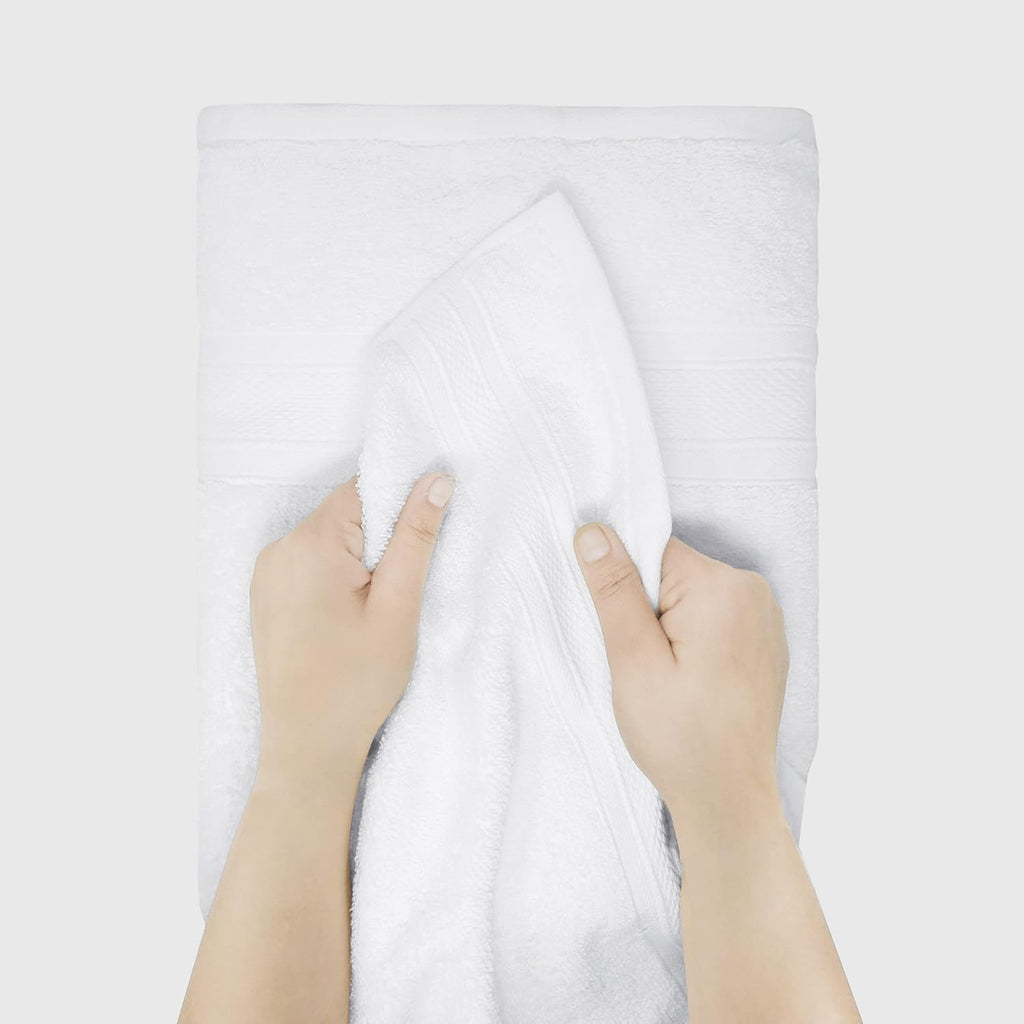 Soft & Plush Luxury Towel Set, 100% Cotton, 2 Bath Towels 2 Hand Towels 2 Washcloths Highly Absorbent Towels , 6