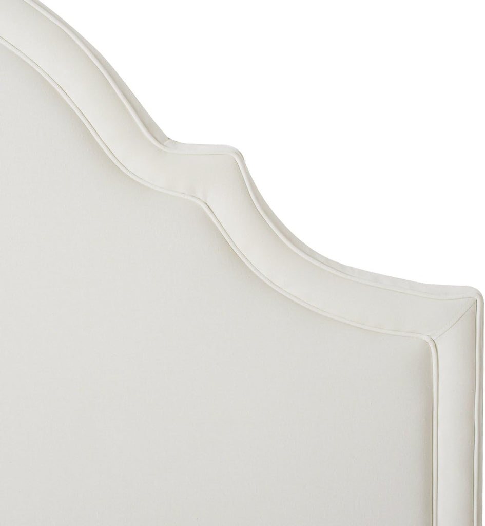 Upholstered Queen Headboard, Antique White Woven