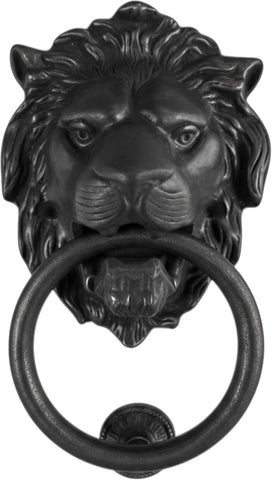 Lions Head Door Knocker,7.1 inches,Solid Brass,Regency Period(Black Oxide)