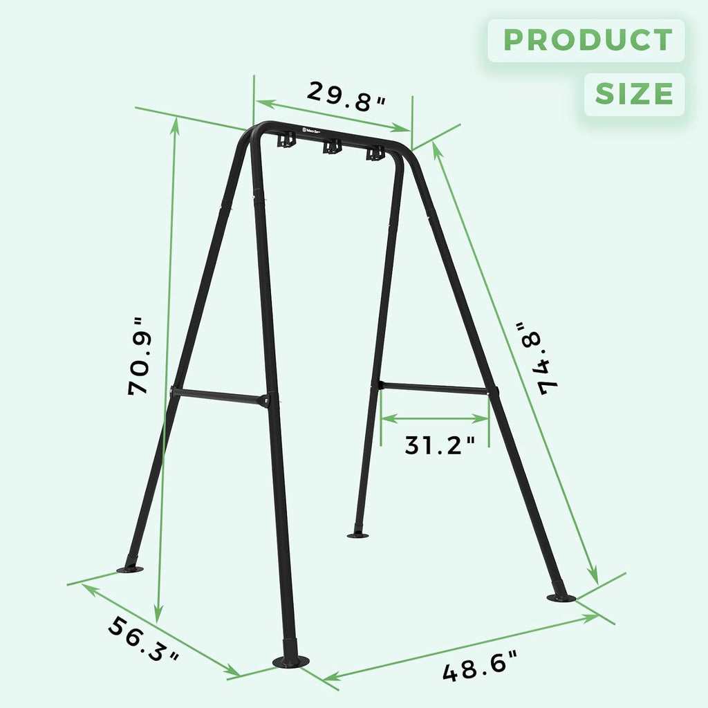 Hammock Chair Stand Heavy-Duty 300LBS Swing Stand | A-Frame, Powder-Coated Steel, Hammock Stand for Outdoor Indoor