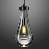 Raindrop Pendant Lights Kitchen Island Teardrop PlatingBlack Hanging Light Clear Solid Glass Pendant Light Modern Chandeliers for Dining Room Porch Corridor Living Room(PlatingBlack 1-Pack) A121-B0DL48FWDW