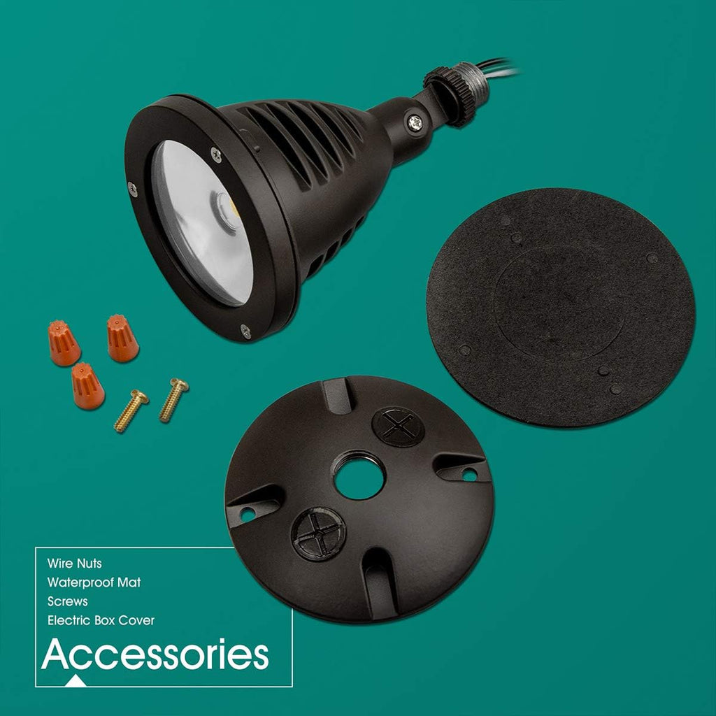 1100LM LED Waterproof Outdoor Landscape Spotlight, LED Flood Light | 12W Day Light LED Outdoor Spotlight, Landscape