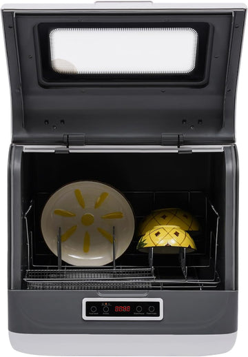 Portable Dishwasher,800W Countertop Stainless Steel Mini Dishwasher With 3 Washing Programs