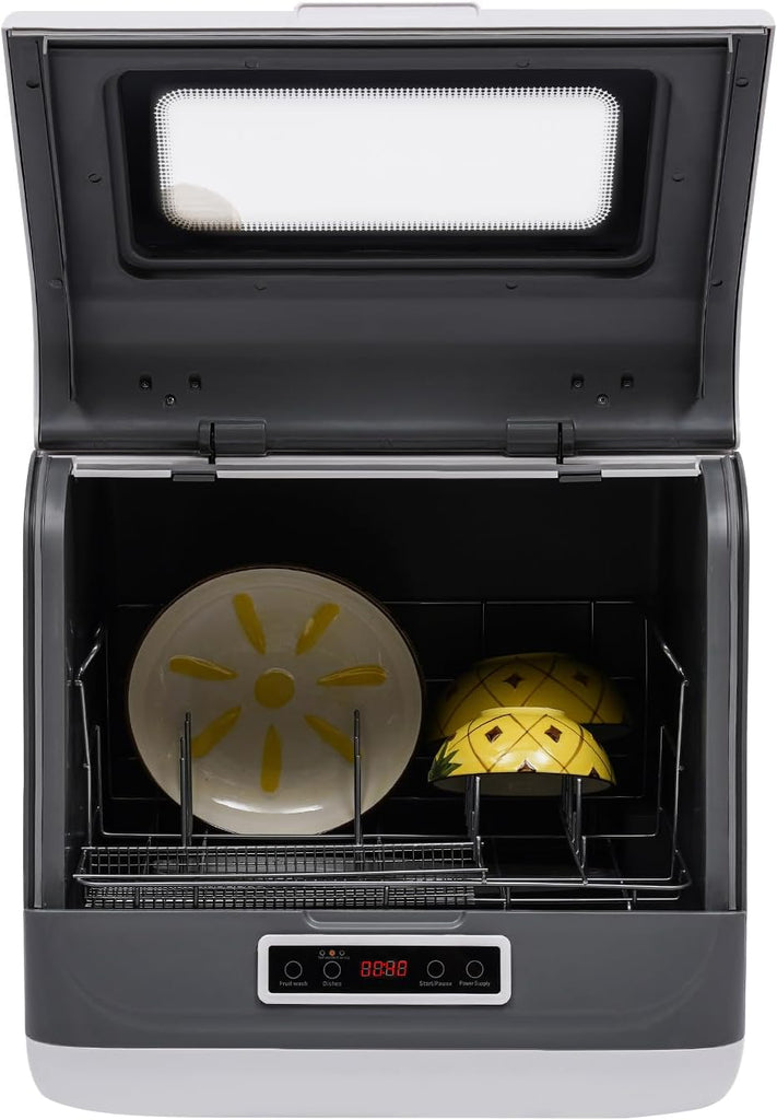 Dishwasher, Portable Automatic Mini Dish Washer Air Dry Function 3 Washing Programs
