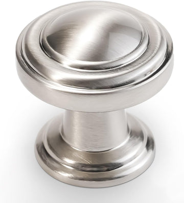 10 Pack Brushed Satin Nickel Kitchen Cabinet Knobs Solid Drawer Knobs Kitchen Cabinet Hardware Zinc Alloy Handles