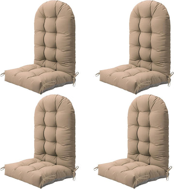 Outdoor Adirondack Chair Cushion Set of 4, Patio Chair, Khaki