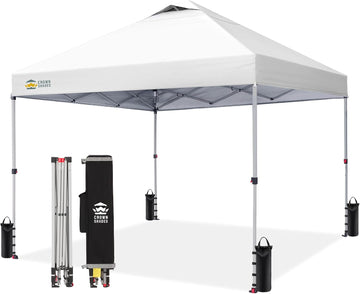 10x10 Pop Up Canopy, Patented CenterLok One Push Tent Canopy, Newly Designed STO-N-GO Storage Bag, 8 Stakes