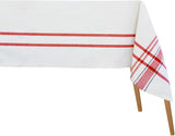 Red Tablecloths, Farmhouse Tablecloth for Rectangle Tables, Cotton Cotton Red Table Cover, Rustic Co