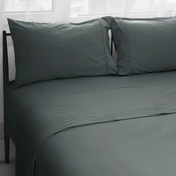 Deep Pocket Queen Sheets, 4PC Microfiber Queen Flannel Sheet Set, 16" Deep-Pocket Bedding Sets Queen