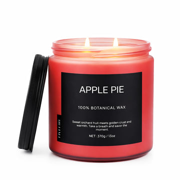 Apple Pie Home Scented Candles, 13oz Organic Soy Wax, 76-Hour Clean Burning, Natural Candles Non Toxic, Warm & Sweet
