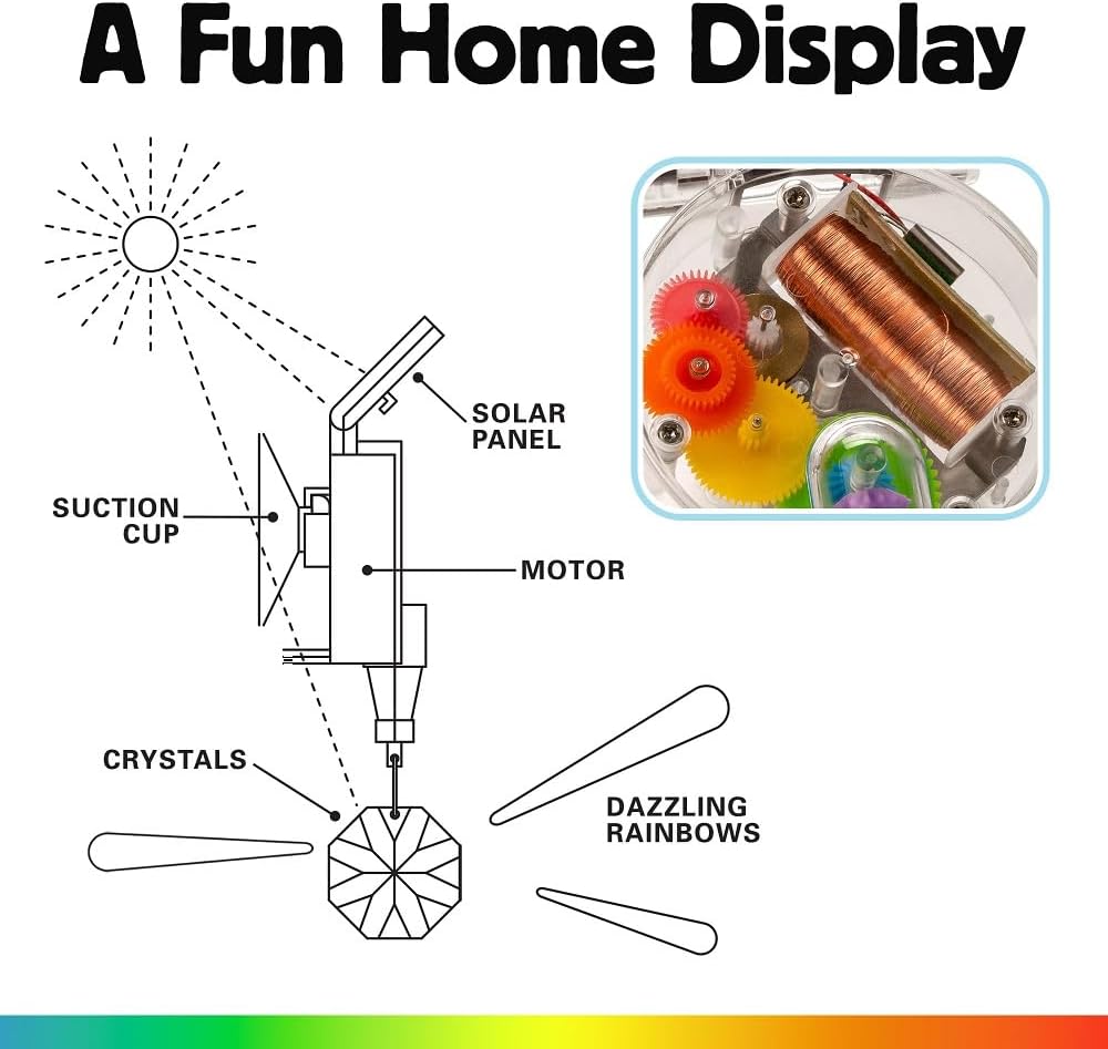 Solar Powered Rainbow Maker – Prism Suncatcher