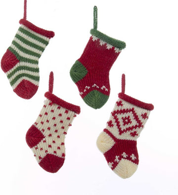 Mini Stocking Assorted Styles - Set of 4