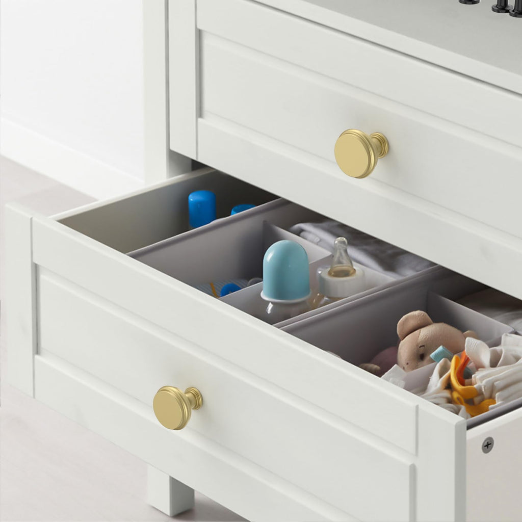 2 Pack Brushed Gold Cabinet Pulls Heavy-Duty Solid Kitchen Cabinet Handles Gold Dresser Drawer Hardware s Cabinets