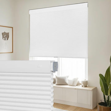 No Drill Cordless Cellular Shades, Light Filtering Honeycomb Blinds Window, Thermal Insulated Noise Reduction, Easy