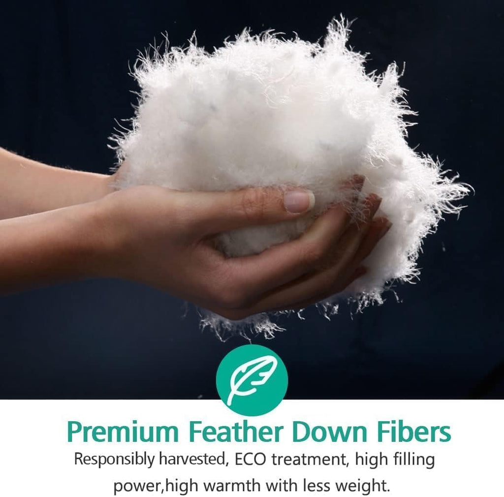 Oversized King Down Feather Fibers Duvet Insert
