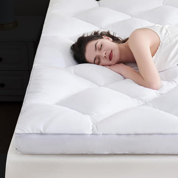 3 Inch Queen Mattress Topper, Ultra Thick and Fluffy Supportive Memory Foam Mattress Topper for Body Pain, Mattress