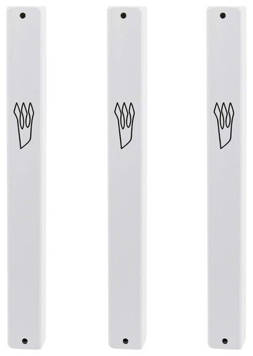 3-Pack - Classic Aluminum Mezuzah Case for Mezuzah Scroll (with Nail), Easy Peel and Stick, (Scroll Not Included)