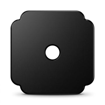 1.7" Black Backplates of Bifold Closet Cabinet Knobs