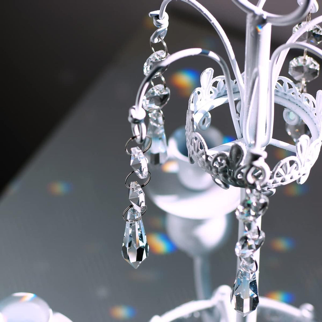 20pcs 38mm Chandelier Crystals Replacement Parts Prism Pendant - Clear Hanging Icicle Drop with Glass Octagon Beads