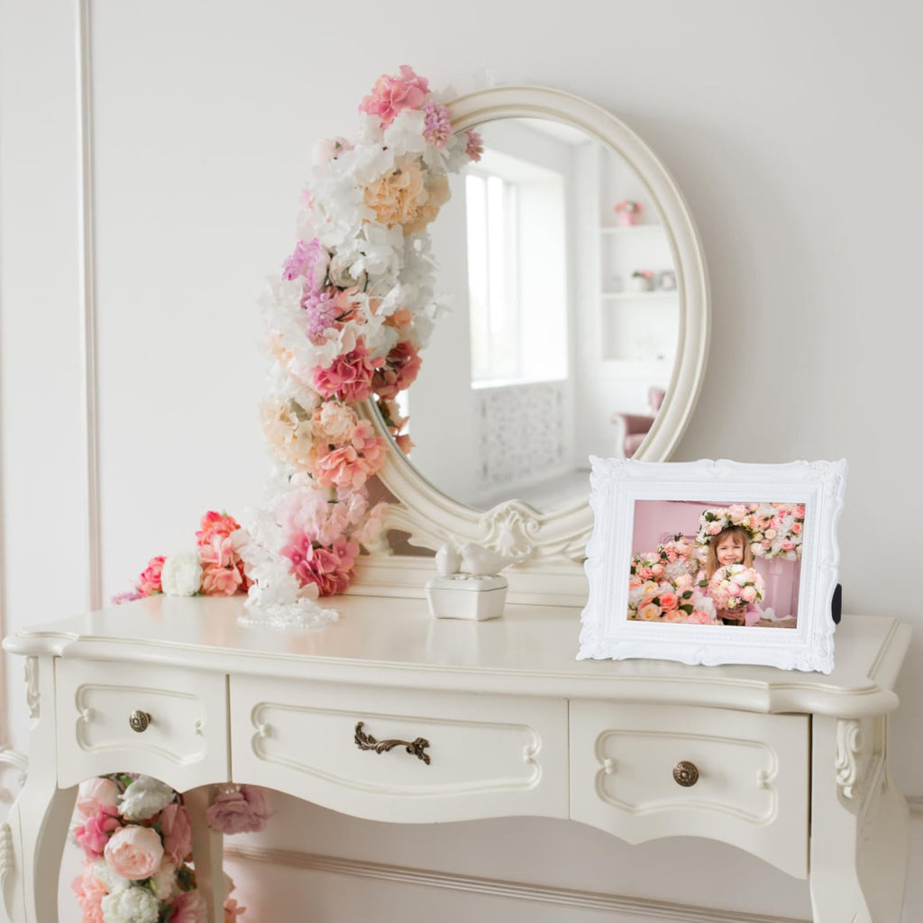 5x7 White Vintage Picture Frame