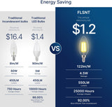 60W Equivalent LED Chandelier Light Bulbs, Dimmable LED B11 E12 Candelabra Base Bulbs, 3500K Natural White, 550LM, 6