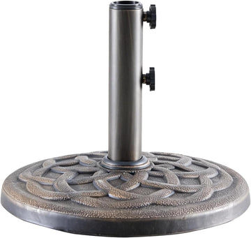 Patio Umbrella Base, Heavy-Duty Resin Outdoor Umbrella Stand, Weather-Resistant Powder Coated Umbrella Holder Pool