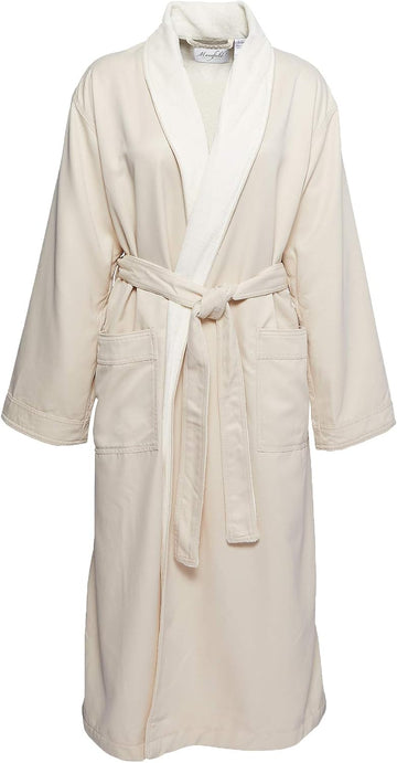 Unisex Microfiber Terry Lined Shawl Collar Spa Bath Robe