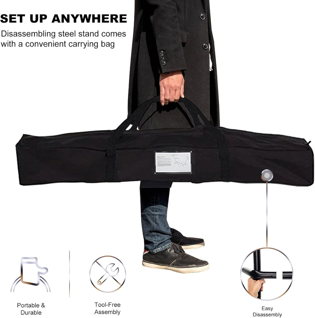 Hammock with Stand for Outside | 450lb Capacity Steel Stand, Premium Carry Bag Included and Two Anti Roll Balance Beam
