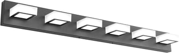 Modern Black Vanity Lights Fixtures 6 Lights Acrylic Modern LED Matte Black Vanity Lights