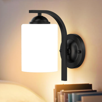 Wall Sconces Lights Bathroom, Modern Vanity Light Fixtures, Matte Black Farmhouse Wall Mount Lighting, Hardwired Wall