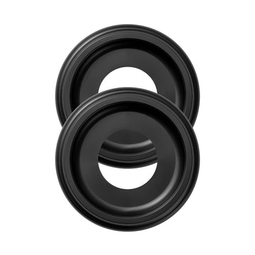 2 Pack Black Molded Nylon Ceiling Medallion for Light Fixtures and Ceiling Fans 10"OD x 4"ID x 1"P (Fits Canopies up