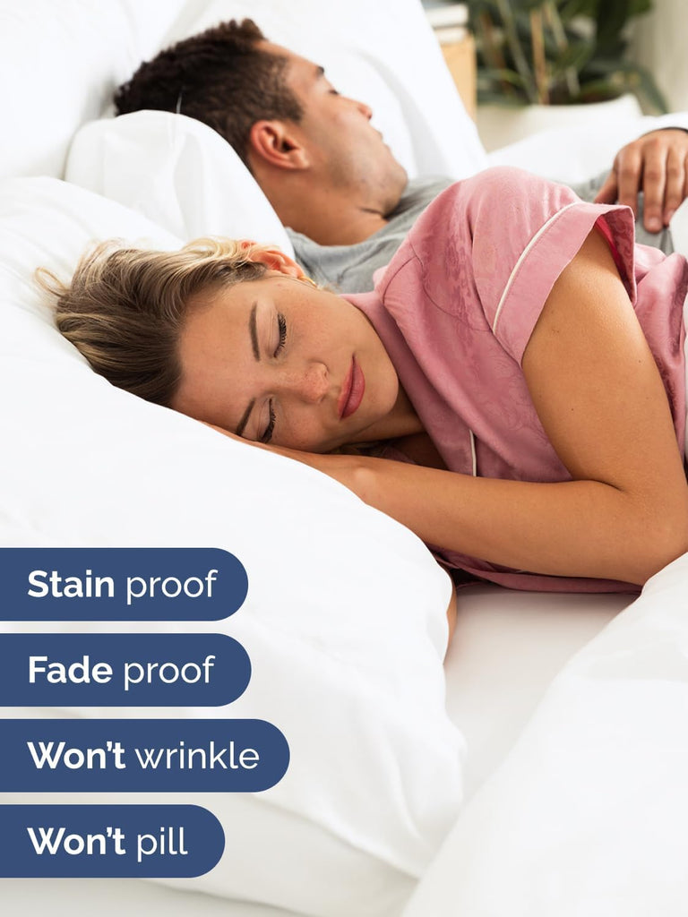 Extra Deep King Sheet Set - 4 Piece Breathable & Cooling Bed Sheets - White