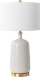 Stevie 28-inch Cream/Brass Ceramic Table Lamp (LED Bulb Included)